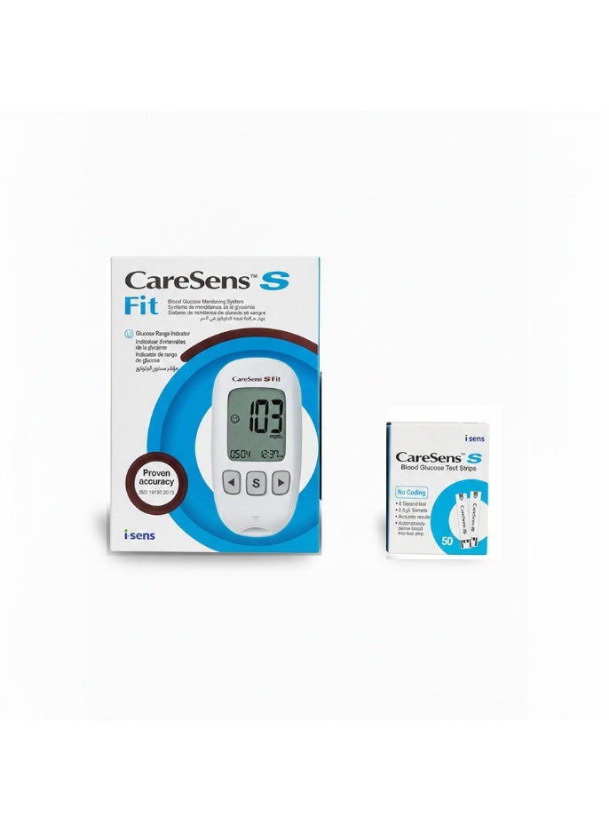 كيرسنس راحة في الاستخدام ووضوح في القراءة مع جهاز قياس سكر الدم CareSens S Fit المصمم للاستخدام المنزلي اليومي - Image 1